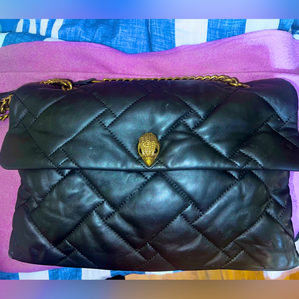 Kurt Geiger Black Quilted Leather Shoulder Bag